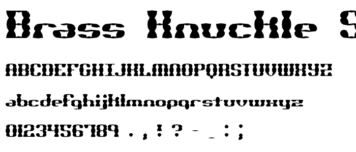 Brass Knuckle SS BRK font